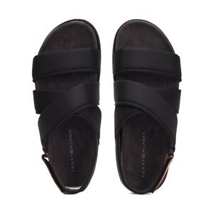 TOMMY HILFIGER • Men’s Strappy Sandals • Black • Size 9 NWT 🩴✨